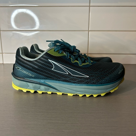 Altra Shoes - Altra Timp 2 Aqua Blue and Yellow Trail Running Shoes